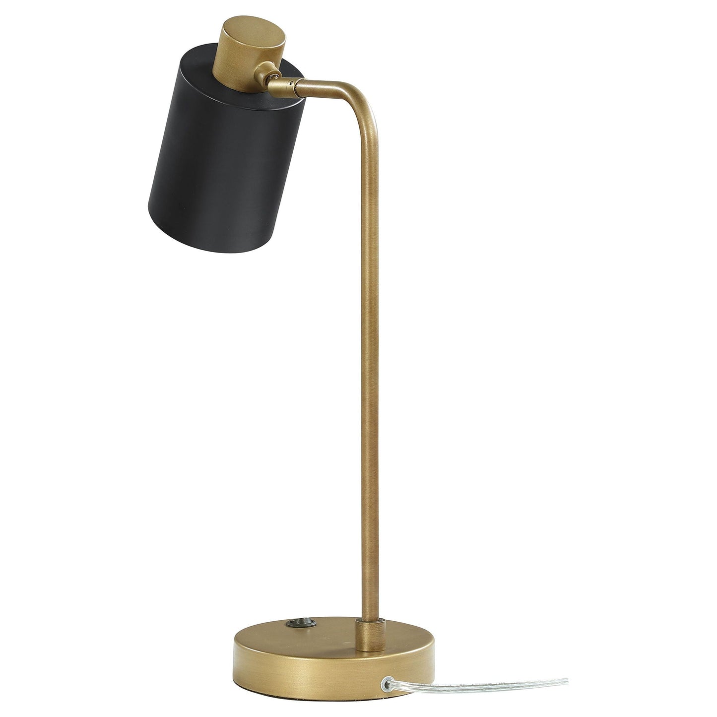 Dharma - Adjustable Table Lamp With Shade - Antique Brass