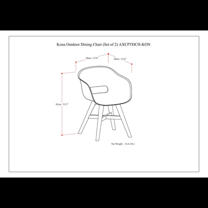 Kona - Outdoor Dining Chair In Plastic (Set of 2)