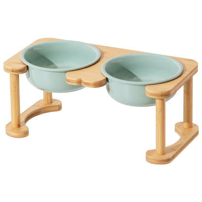 Super Elevated Double Bowl Ceramic