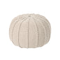 Bordeaux Knitted Round Pouf Ottoman And Floor Cushion