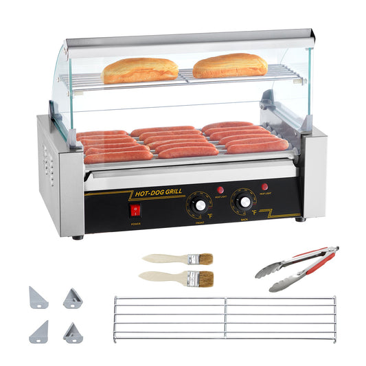 Hot Dog Roller with 7 Rollers and 18 Hot Dogs Capacity