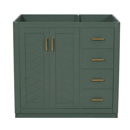 Retro Style Bathroom Vanity, 3 Drawers & Soft Closing Doors