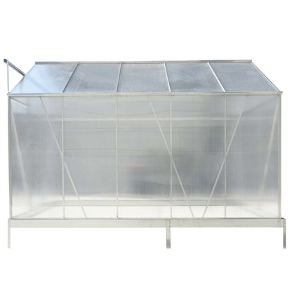 Polycarbonate house, Heavy Duty Outdoor Aluminum Walk-In House Kit With Rain Gutter, Vent And Door For Backyard Garden