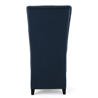 Alight Upholstered Dining Chair With High Back And Birch Wood Legs