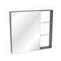 Medicine Cabinet, Wall Mounted Bathroom Mirror With Storage, Adjustable Shelves - Black Brown