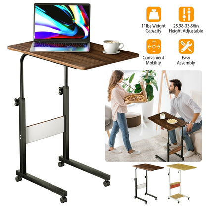 C Side Table Laptop Table Small Slim Snack Side Table for Couch Bed Sofa for Small Spaces Living Room Bedroom