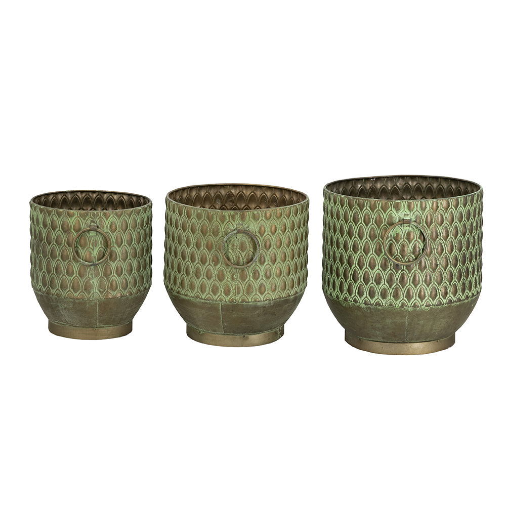 S/3 Textured Planters Set