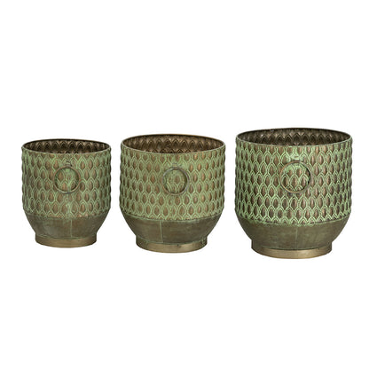 S/3 Textured Planters Set