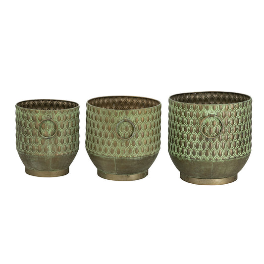 S/3 Textured Planters Set