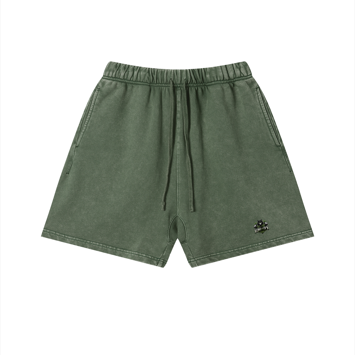 Loki & Ivy Unisex Vintage Wash Cotton Shorts