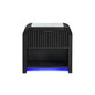 Beverly - Nightstand With Speakers, Rounded Sides - Black White