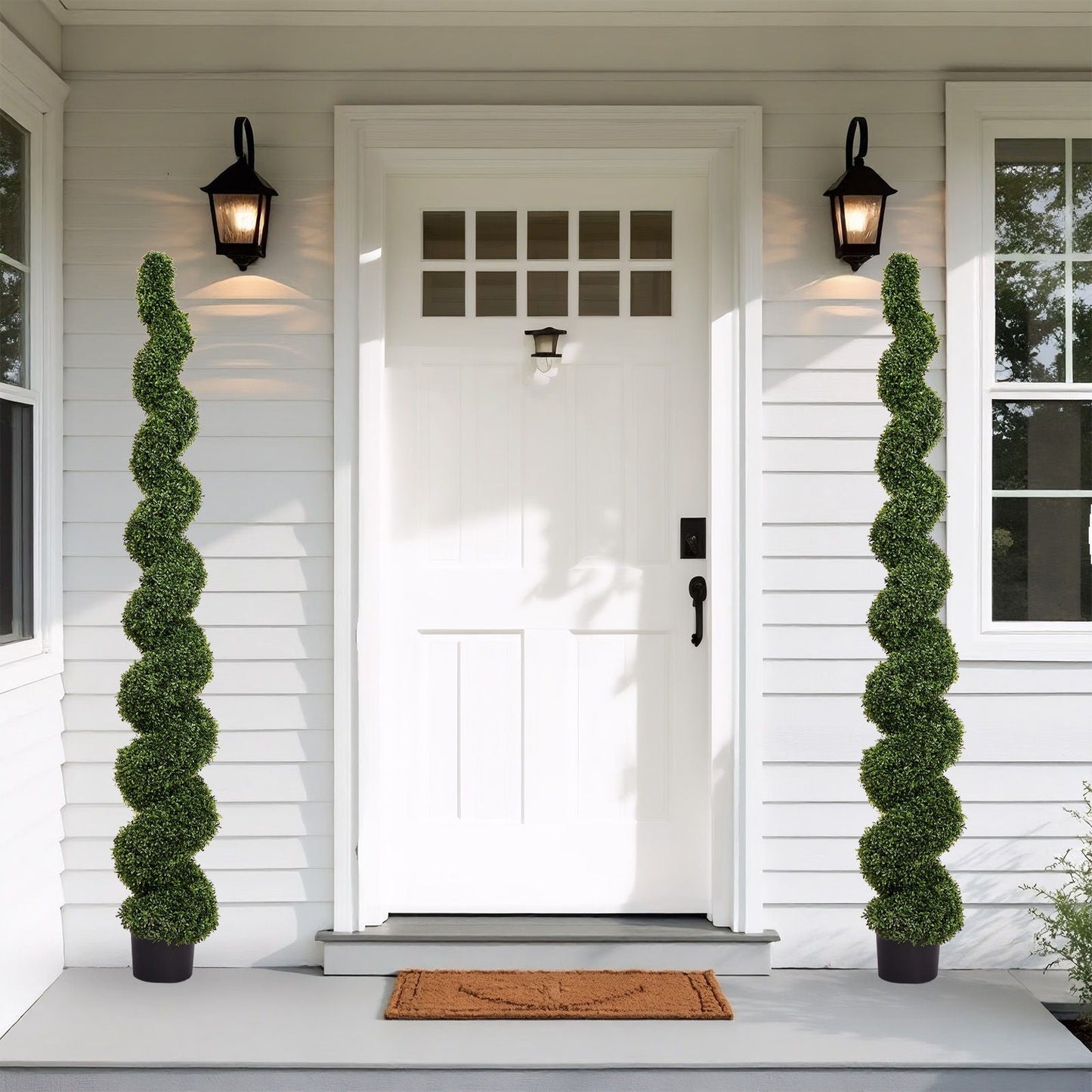 Artificial Outdoor UV Resistant Plastic Boxwood Topiary Spiral Tree