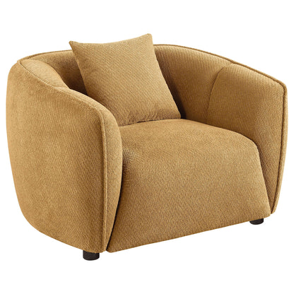 Aleisha 3-piece Fabric Upholstered Sofa Set Mustard Yellow