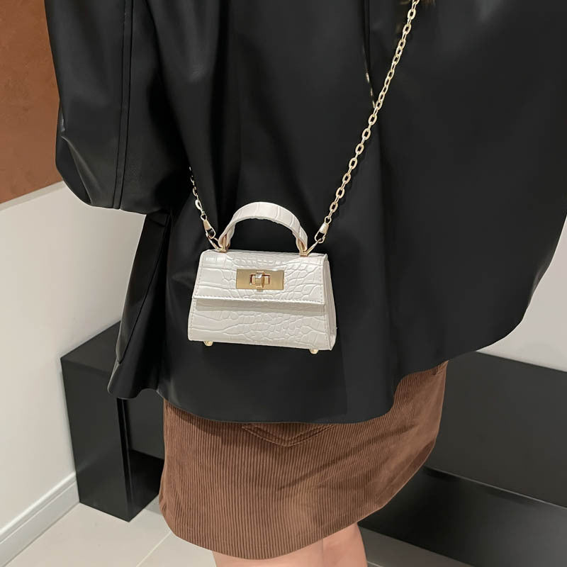 Casual Small Square Handbag With Shoulder Strap