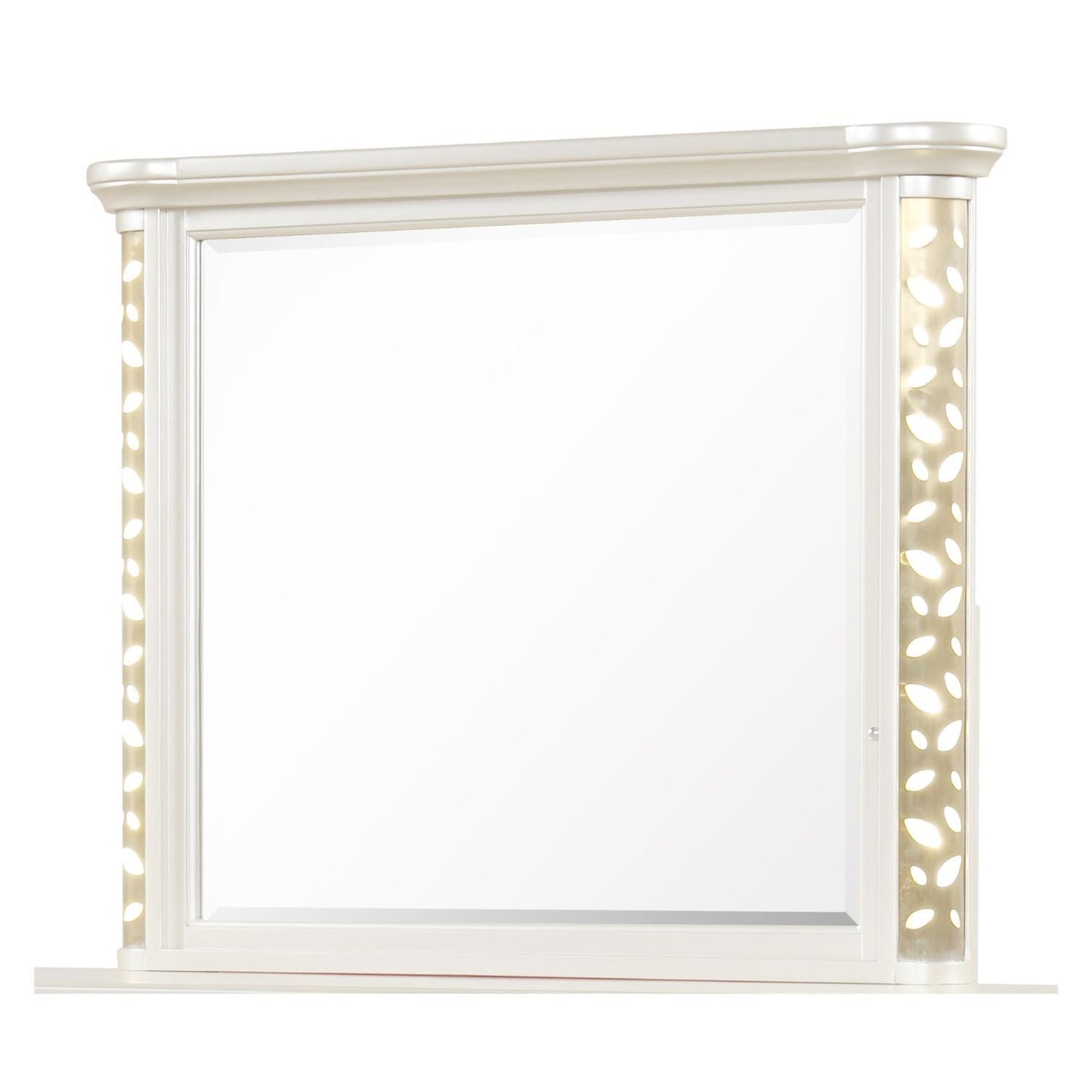 Cinderella - Bedroom Mirror With LED Frame Lighting (Dresser Not Included) - Beige