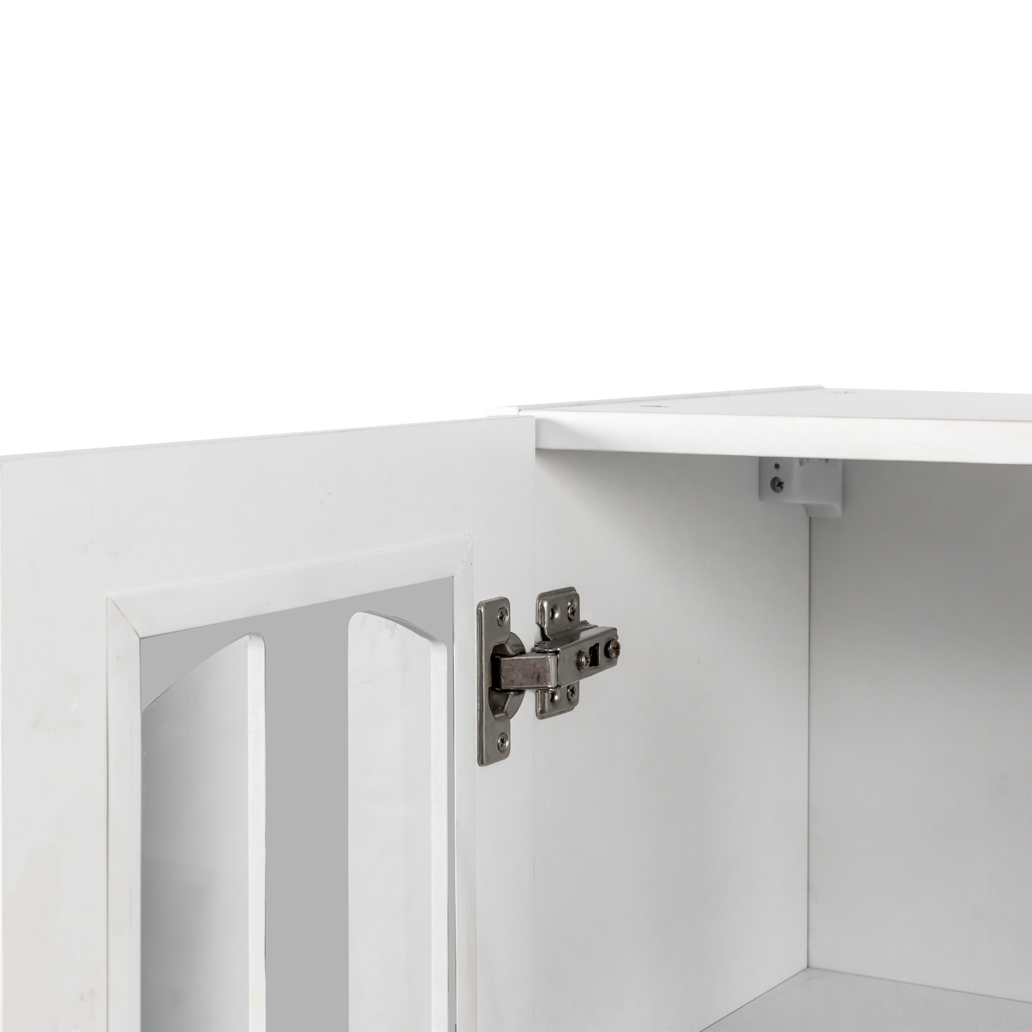 Wall Cabinet with Glass Door and Adjustable Shelves