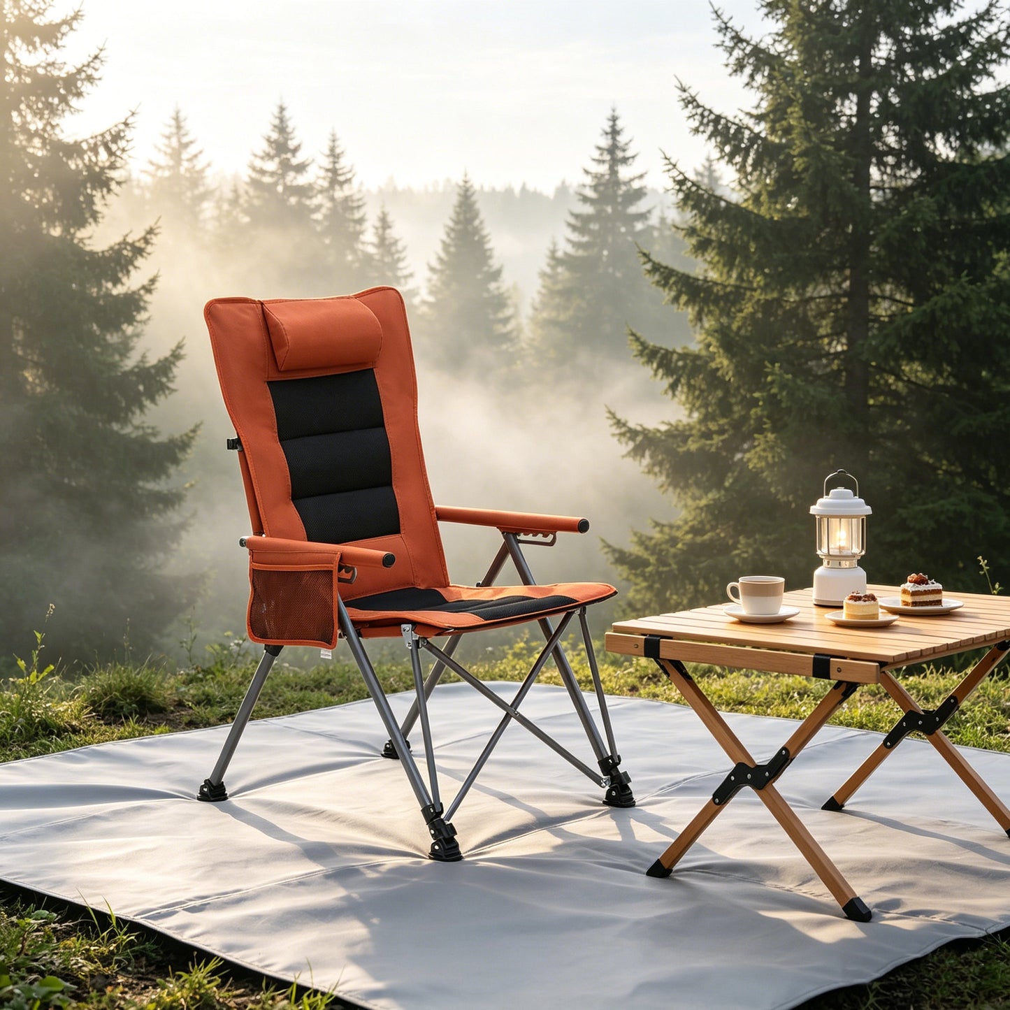 5-Position Adjustable Reclining Camping Chair
