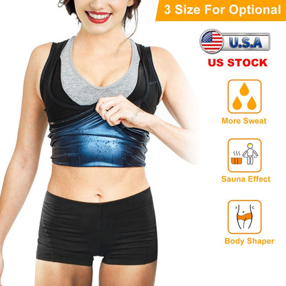 Women Sweat Vest Waist Trainer Shaper Heat Trapping Pullover Sweat Gym Vest Slimmer Sauna suits Sweat Body Shaper Vest