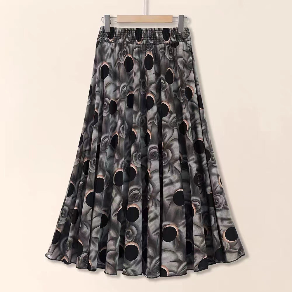 Slimming Pleated Floral Midi Dress