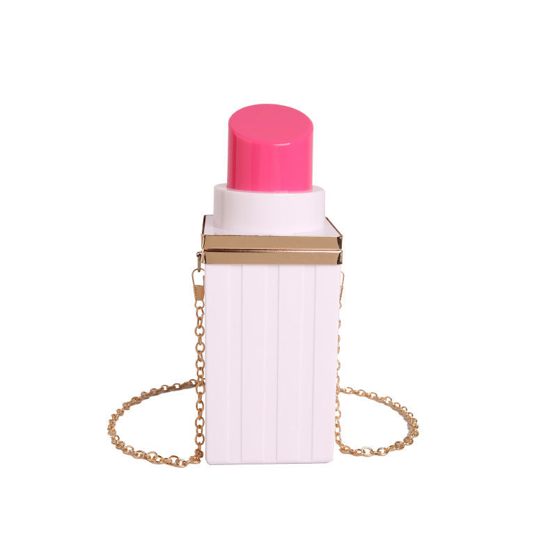 Acrylic Lipstick-shaped Single-shoulder Crossbody Bag