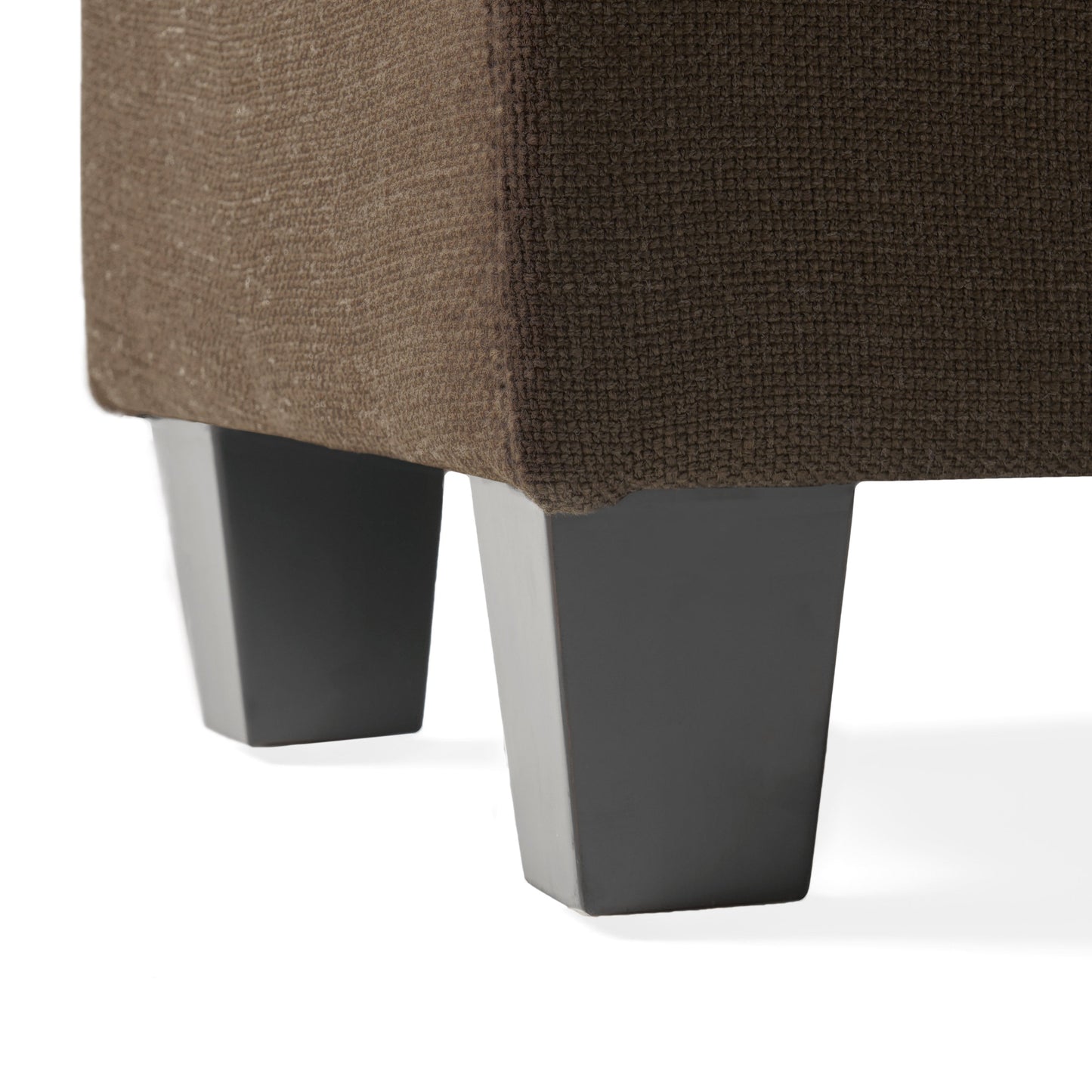 Upholstered Ottoman, Chocolate