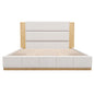 Modern Upholstered Platform Bed With Extended Headboard