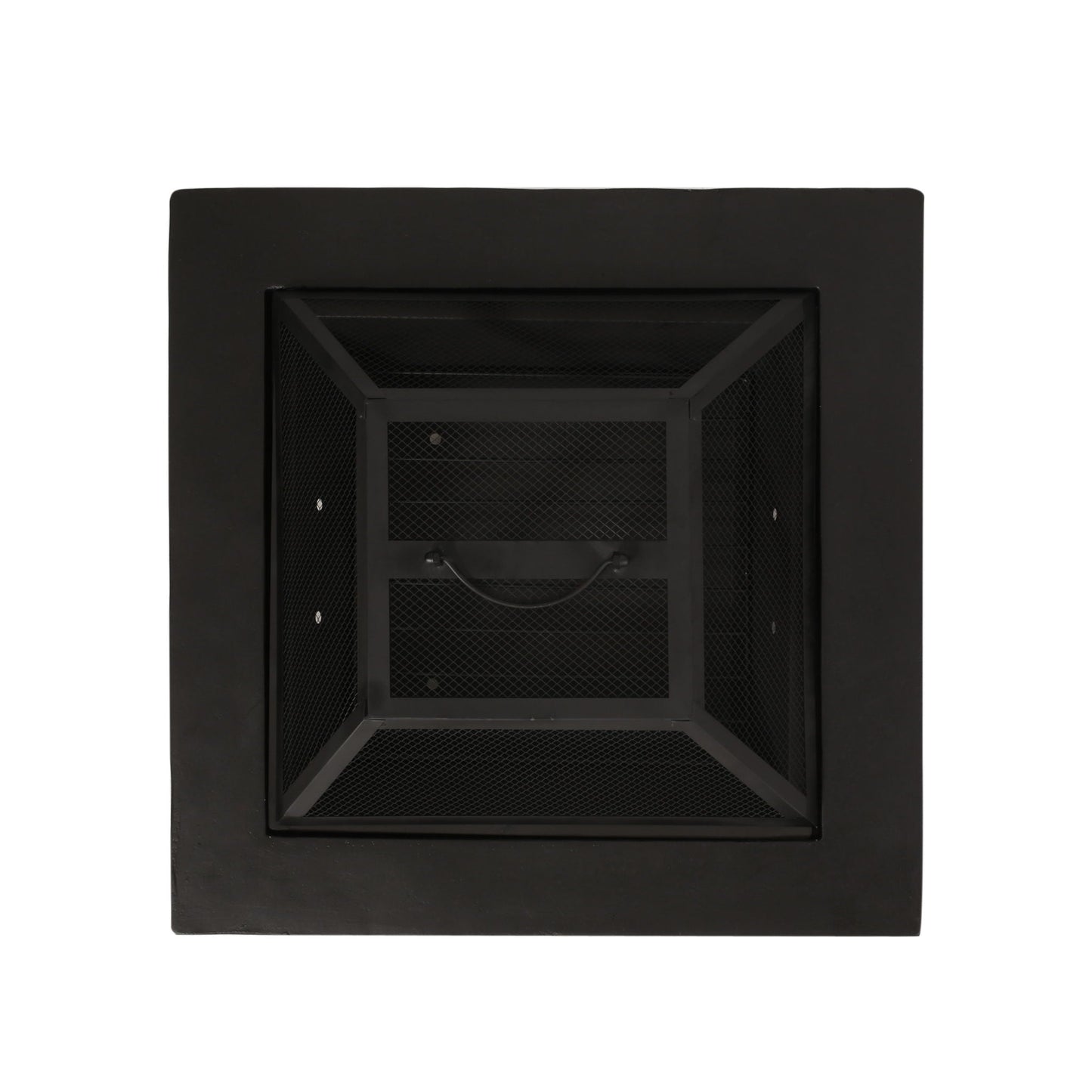Outdoor Square MGO Wood Burning Fire Pit - Dark Gray