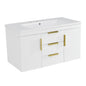Wall Mounted Bathroom Vanity With Sink and Floating Storage Cabinet
