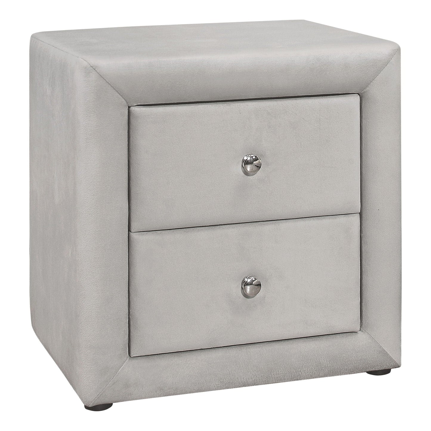 Nightstand With Storage Drawer, Upholstered, Transitional