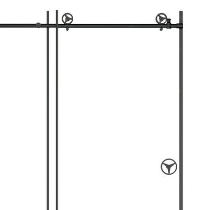 60" W x 76" H Sliding Frameless Shower Door in Matte
