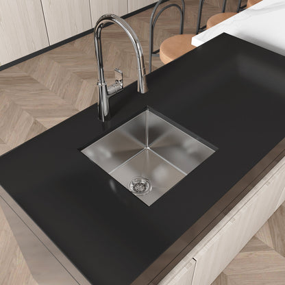 Stainless Steel Kitchen Sink, 18"x18" Single Bowl Undermount