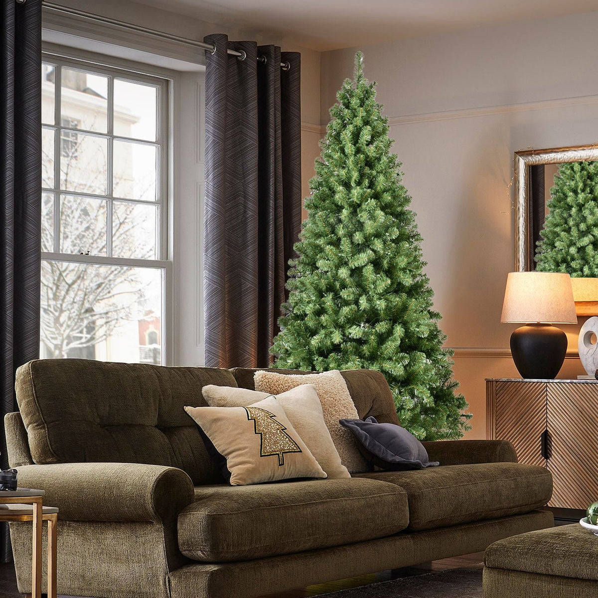 7ft Pre-Lit PVC Christmas Tree with 400 UL Lights