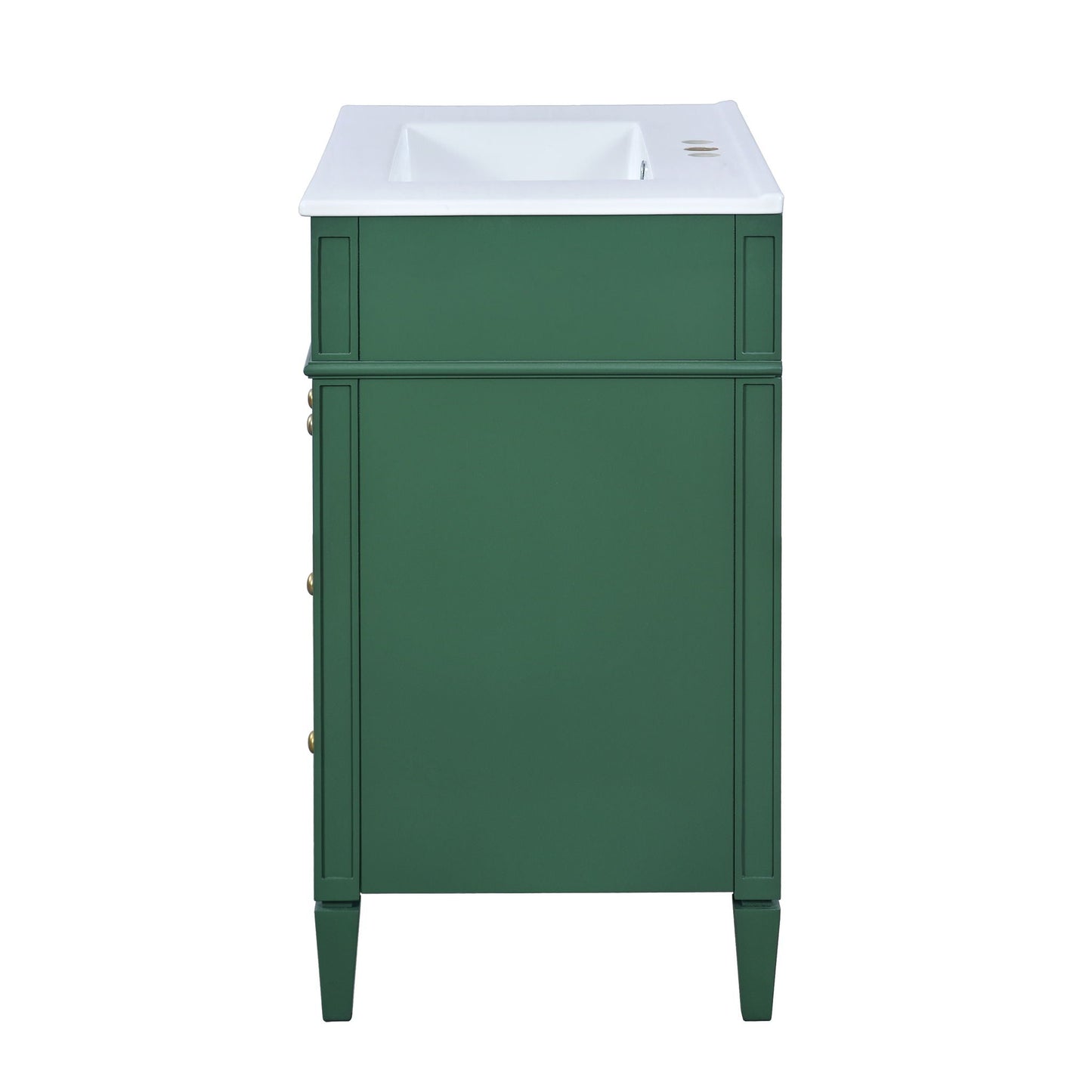 Bathroom Vanity With Top Sink, 2 Drawers & Tip Out Drawer