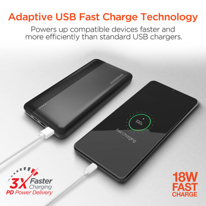 HyperGear 10000mAh 20W PD + USB Power Bank