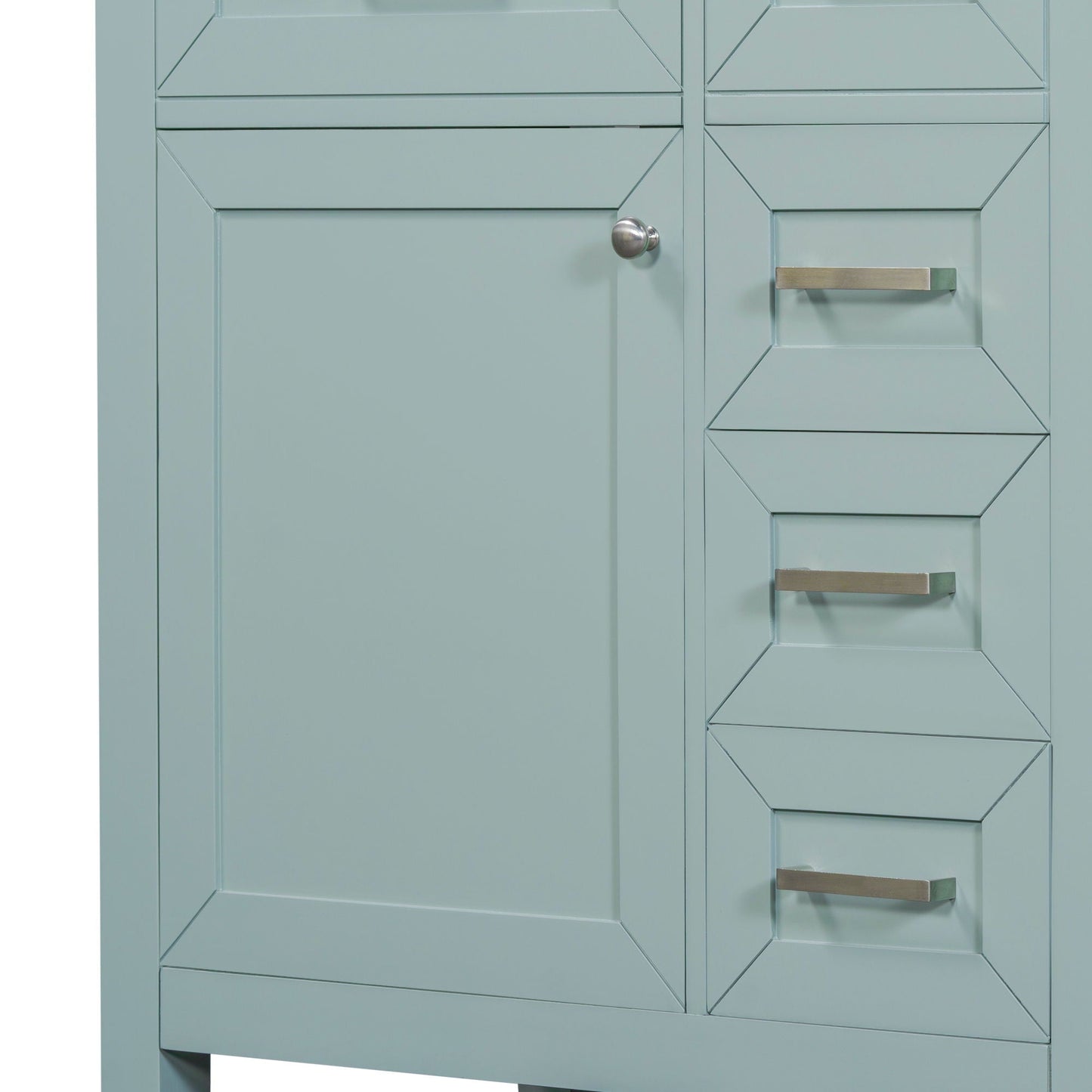 30" Bathroom Vanity Without Sink, Cabinet Base Only, Bathroom Cabinet With Drawers - Green