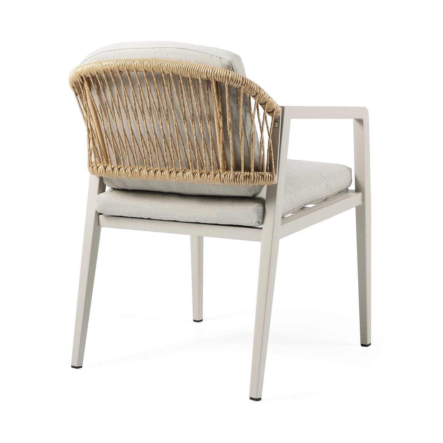 Outdoor Dining Chair Set of 2, Wicker Rattan Woven Patio Chairs