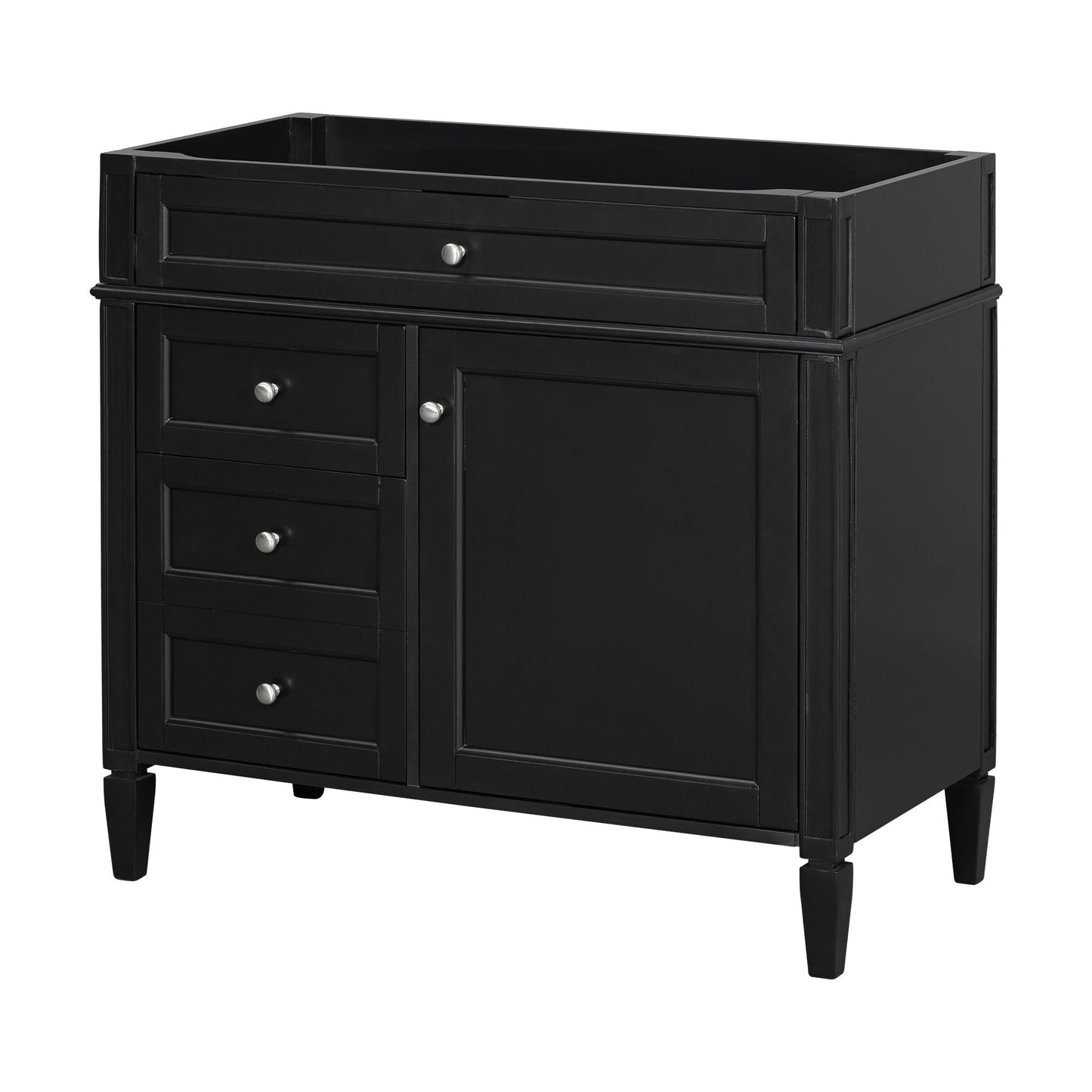 Bathroom Vanity With 2 Drawers and Tip-Out Storage Cabinet