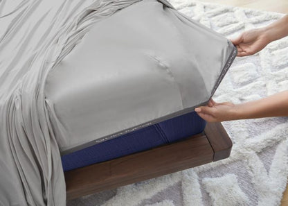 BedGear Dri-Tec Sheet Set, Grey, Split Head Queen