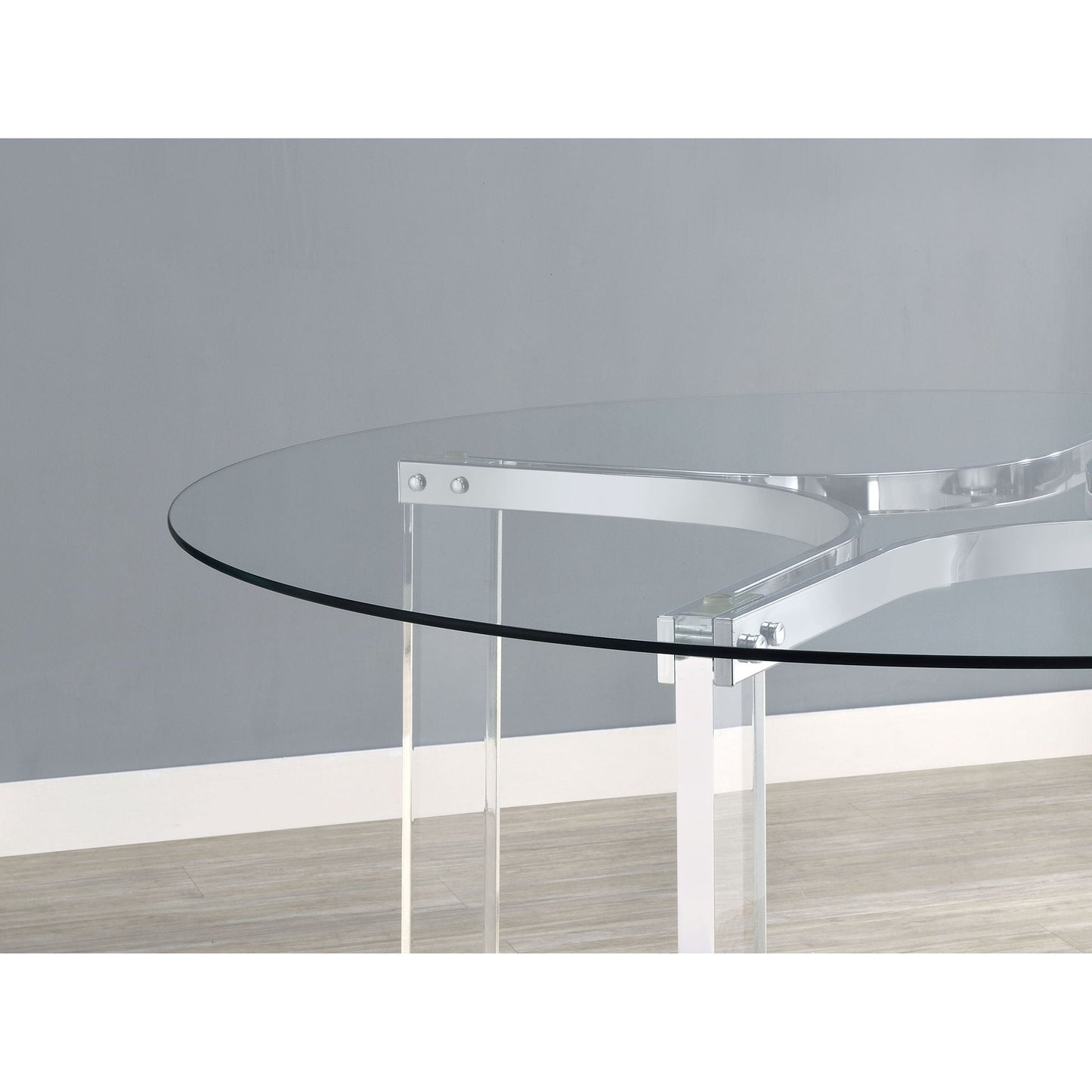 Uptown - 5 Piece Round Dining Set - Chrome