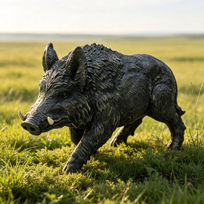 Simulated Wild Boar Resin Garden Statue