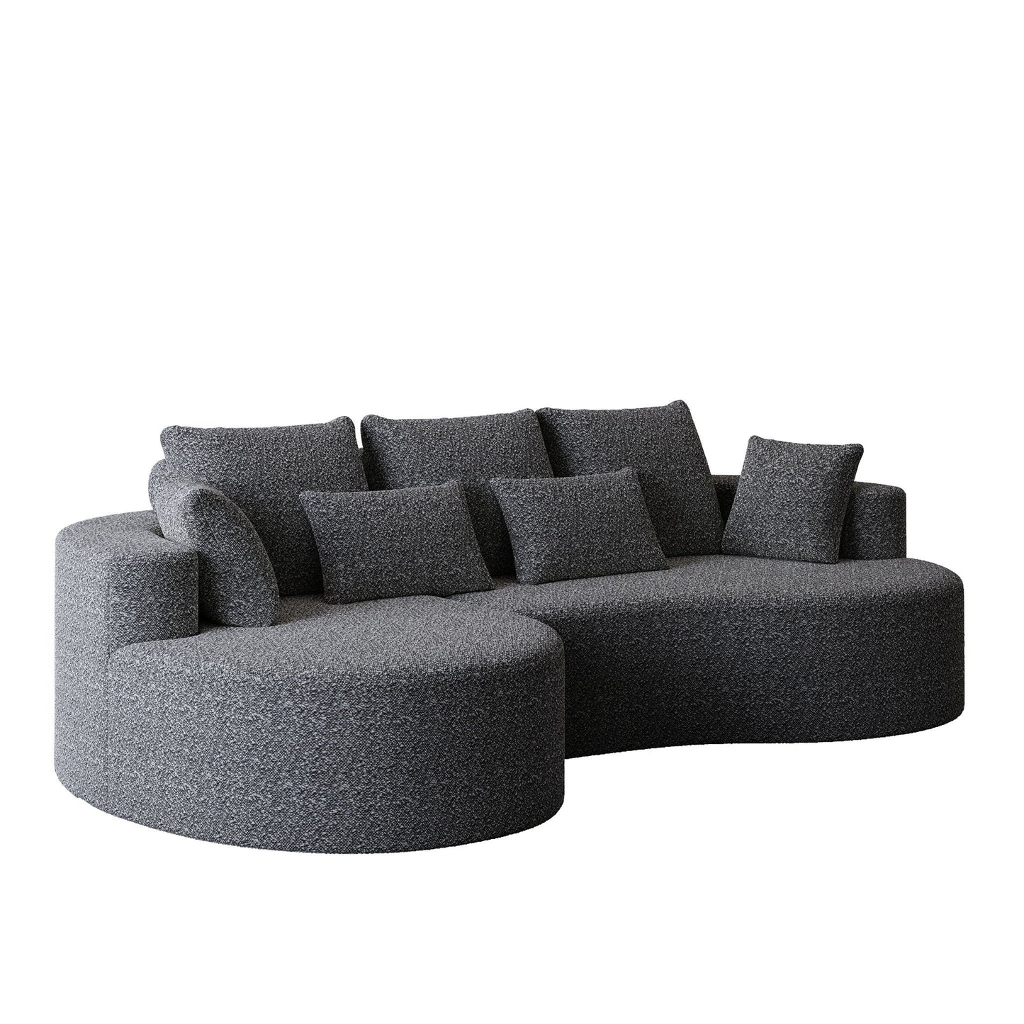 Curved Oversized Sectional Sofa With Extra Deep Seat