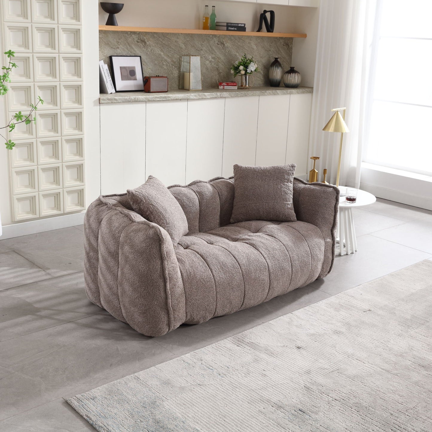 Cozy Beanbag Chair With High Resilience Foam Core For 2