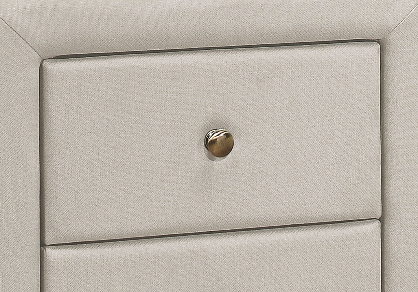 Nightstand With Storage Drawer, Upholstered, Transitional