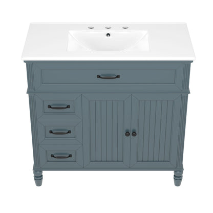 Bathroom Vanity With Sink, Freestanding Cabinet & Drawers