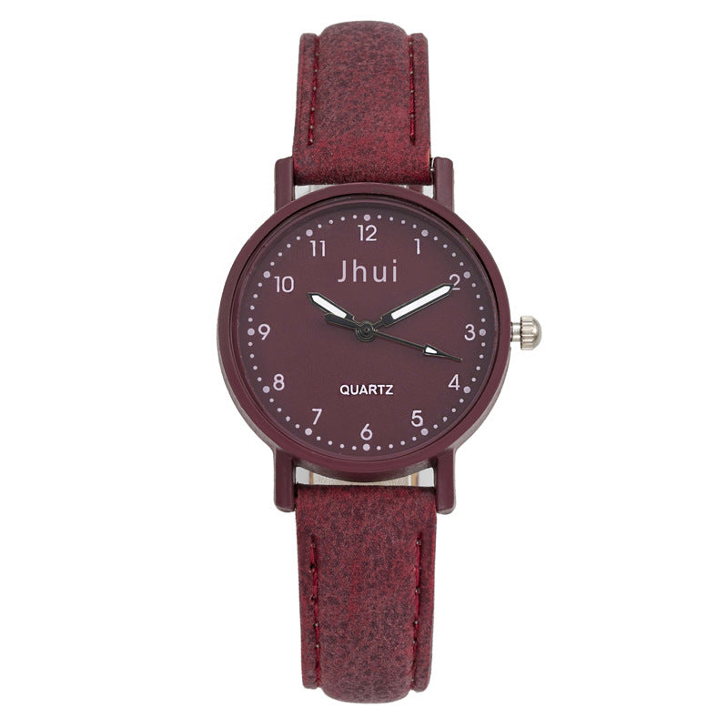 Retro Dial With Numeral Markings, Leather Strap And A Fresh Minimalist Style For Women