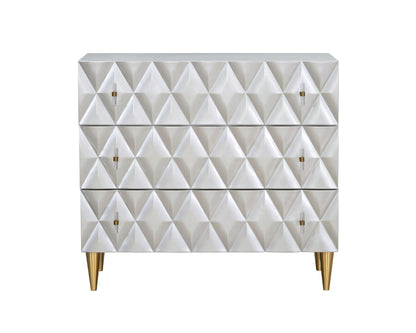 Anson Console Cabinet - Silver / Champagne