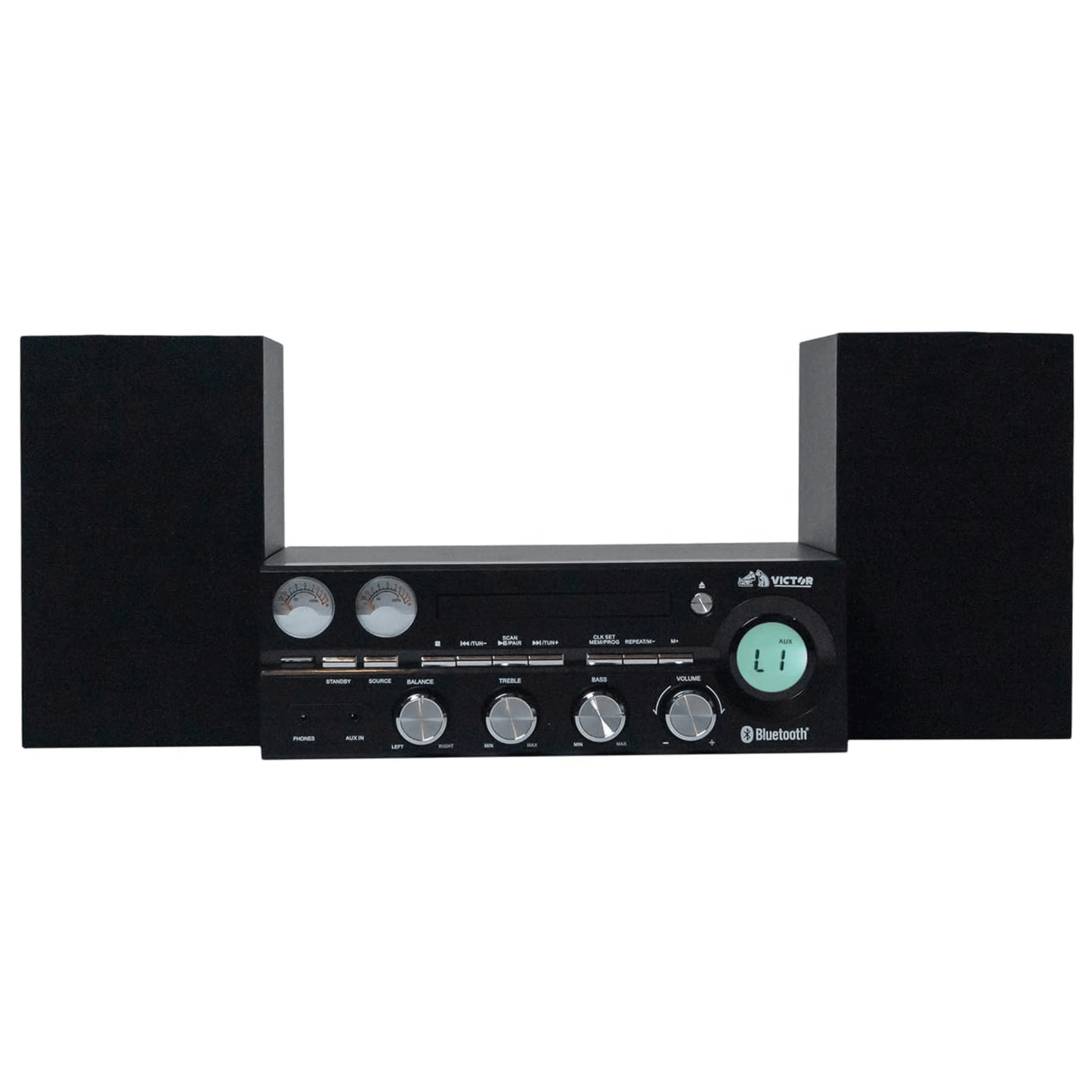 Victor Milwaukee 50W Desktop CD Stereo System Black - Refurbished