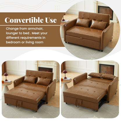 Convertible Sleeper Sofa Bed With 3 USB Ports