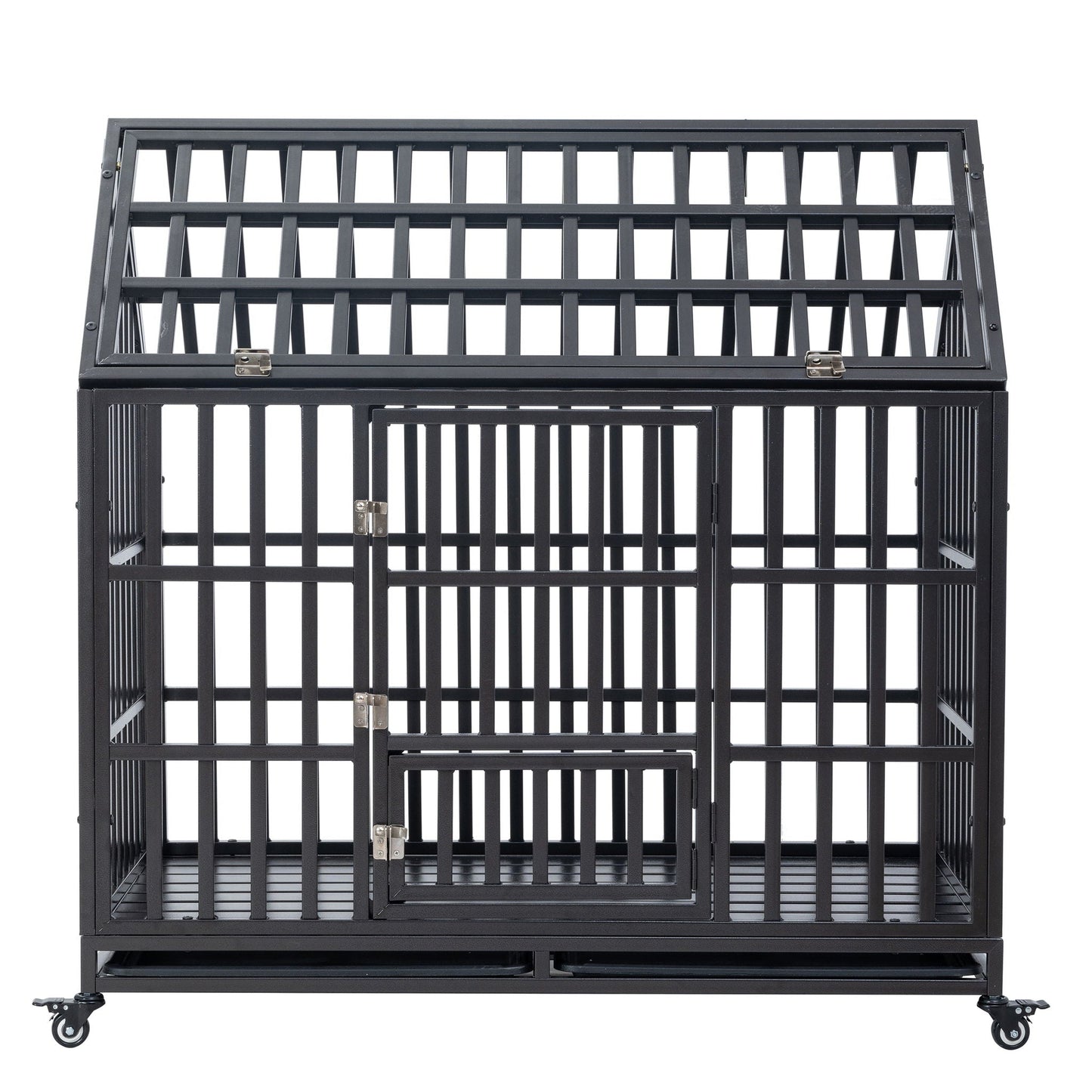 Heavy Duty Dog Crate Lockable Wheels