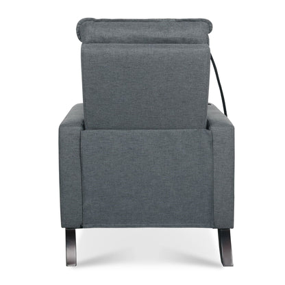 Recliner Chairs For Adults, Adjustable Recliner Sofa With Mobile Phone Holder & Cup Holder, Modern Reclining Chairs Fabric Push Back Recliner Chairs For Living Room, Bedroom